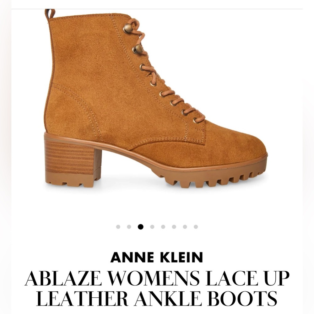 Anne Klein, lace up suede leather boot/ New no tags / size 9.5